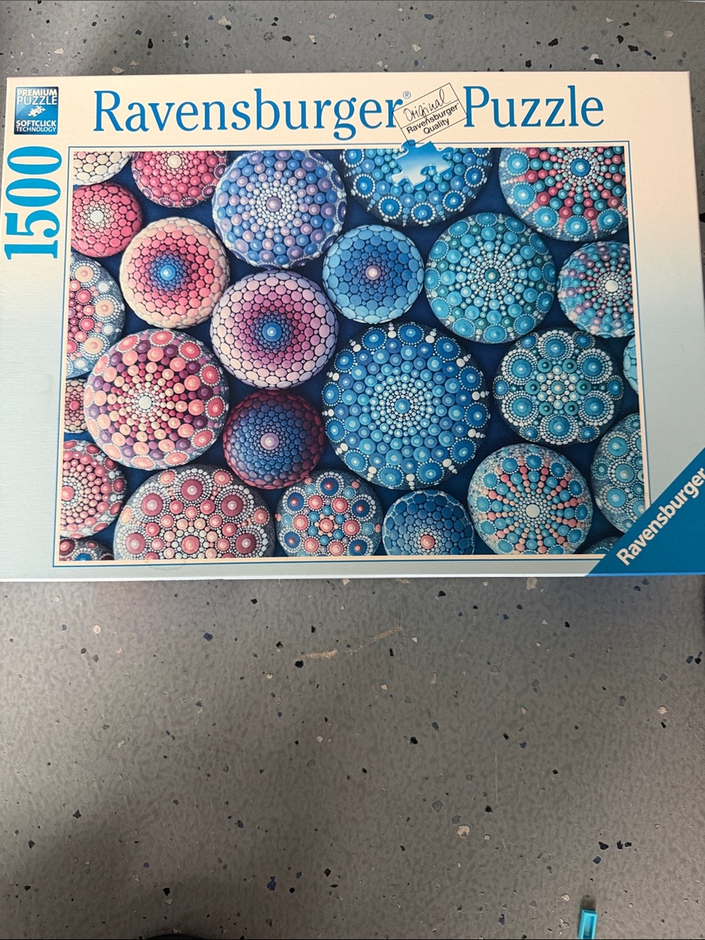 Ravensburger Blue & Pink Mandala Stone 1500-Piece Puzzle